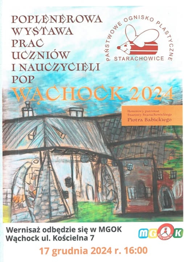 Wąchock - 2024 Wystawa poplenerowa uczniów i nauczycieli Państwowego Ogniska Plastycznego