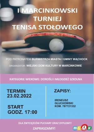 Turniej tenisa stołowego w Marcinkowie