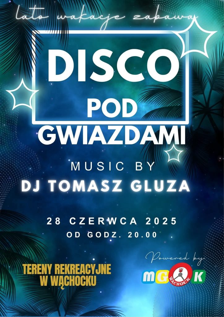 plakat z informacjami o disco