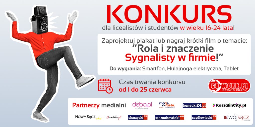 plakat z informacjami o konkursie