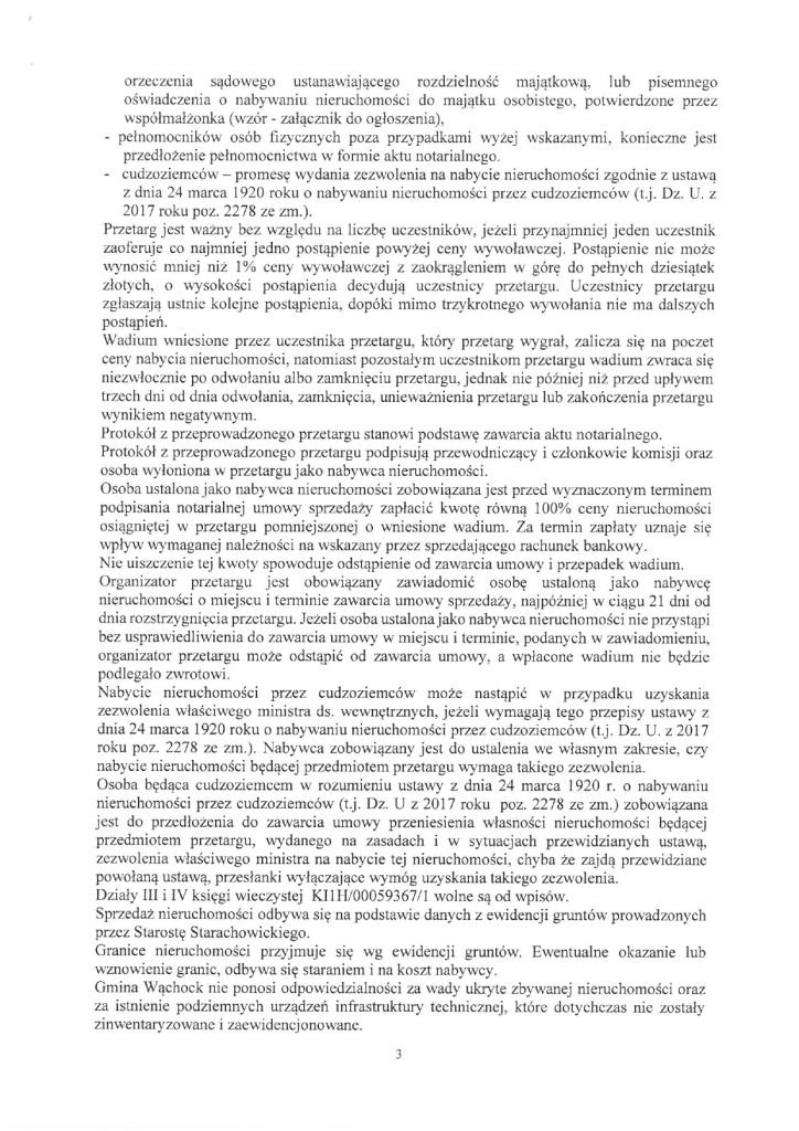 informacja o przetargu - treść