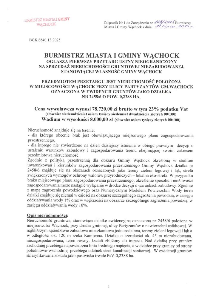 treść ogłoszenia
