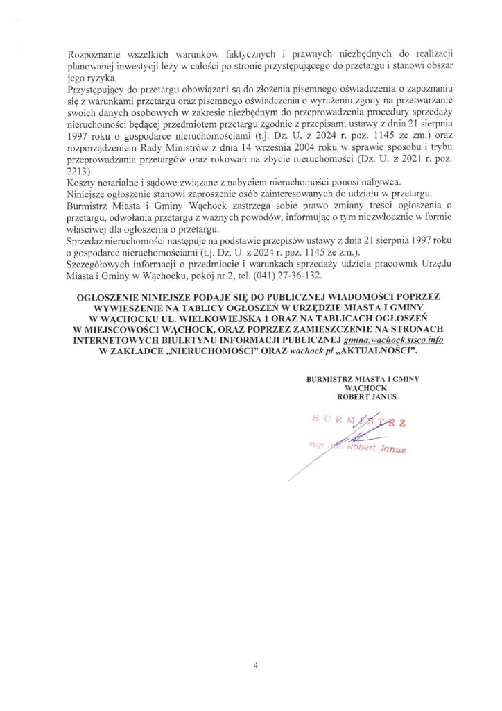 treść ogłoszenia