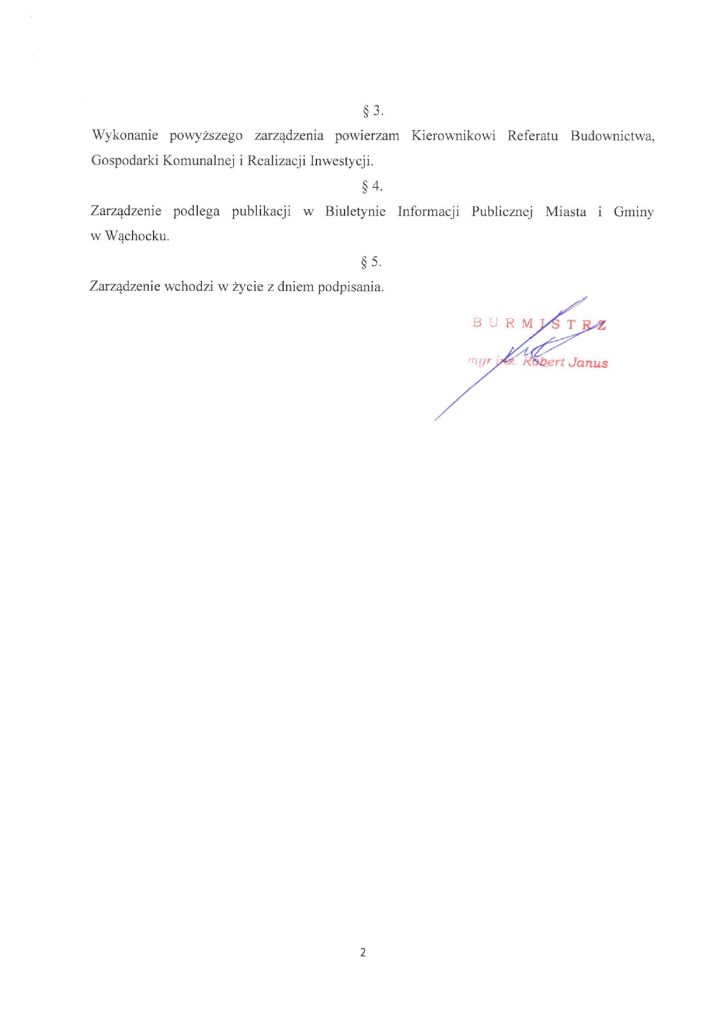 treść zarządzenia