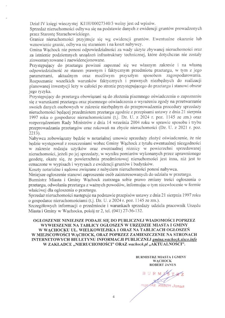 treść ogłoszenia