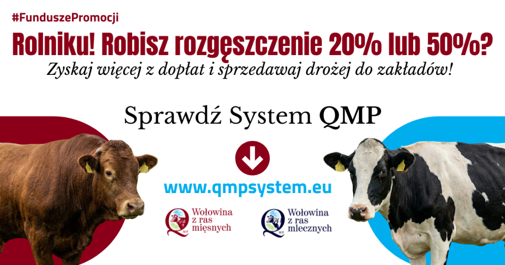 Jeśli w Twoim gospodarstwie realizujesz praktykę zwiększenia powierzchnio 20% lub 50% warto również zaznaczyć QMP we wniosku. Oznacza to, że spełniasz już wymagania systemu i zostawiasz sobie możliwość uzyskania dodatkowej płatności, nie rezygnując przy tym z innych praktyk dobrostanowych.