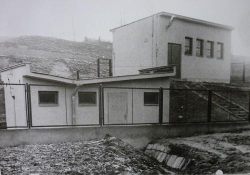 Budynek ujęcia wody na ul. Wielkowiejskiej 1985 r. 
